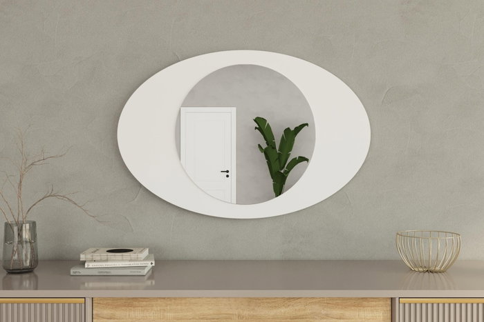 Hanah Home Obble - White Espejo Ecológico Flotal-e 60x90cm Blanco MDF